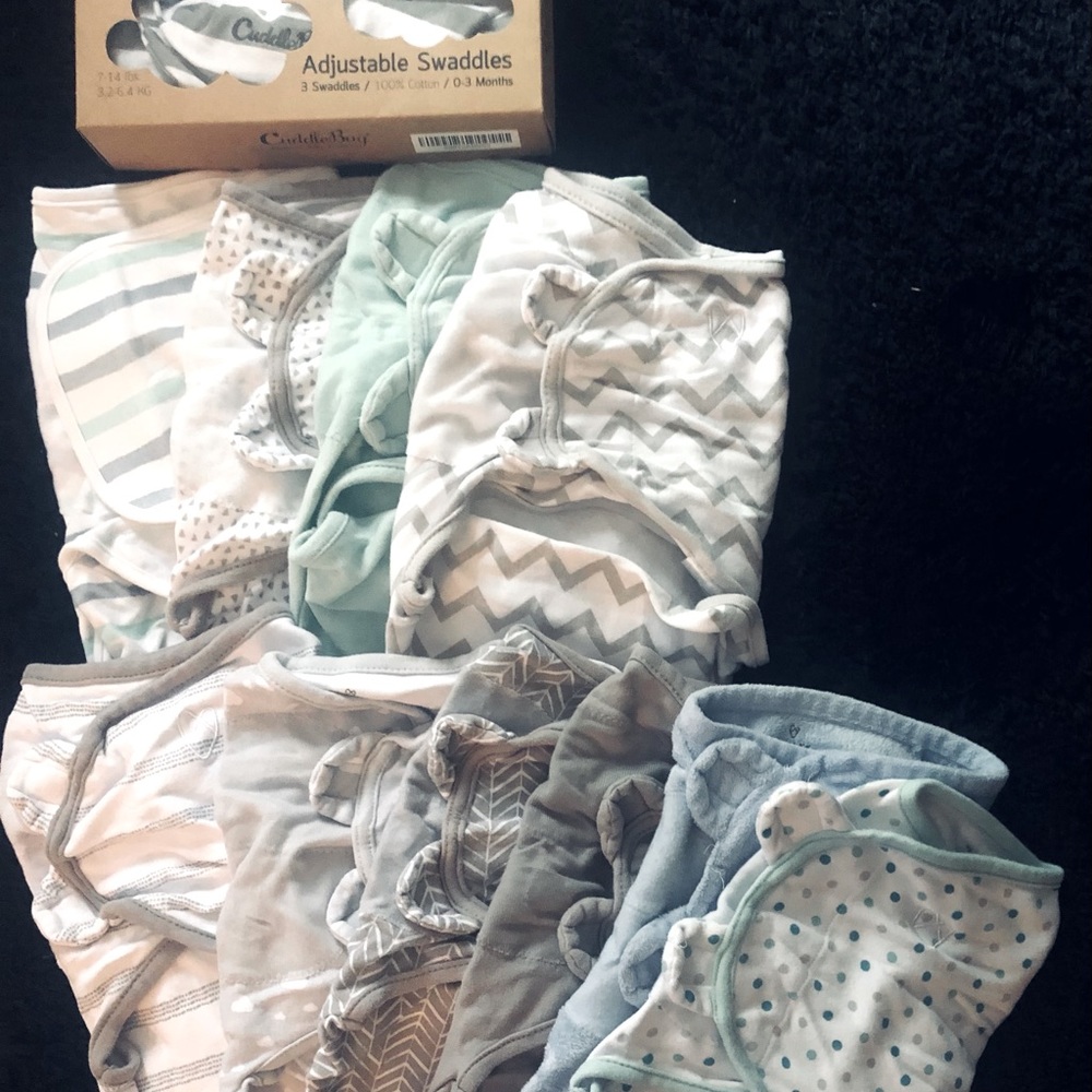 13 like new baby boy swaddles!